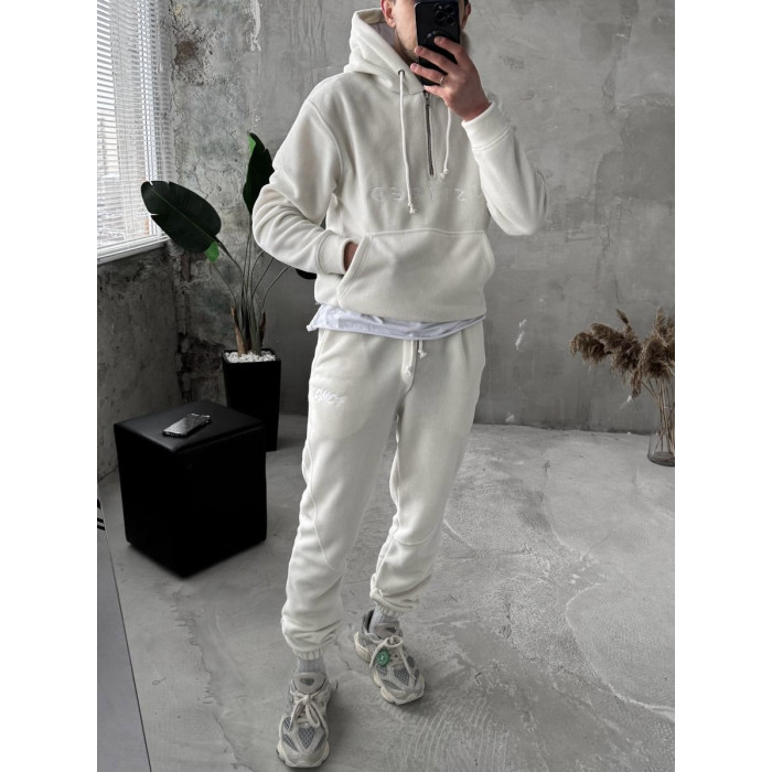 Флісовий oversize костюм з вишивкою