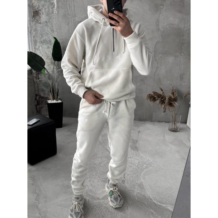Флісовий oversize костюм з вишивкою