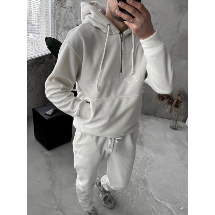 Флісовий oversize костюм з вишивкою