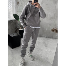 Флісовий oversize костюм з вишивкою