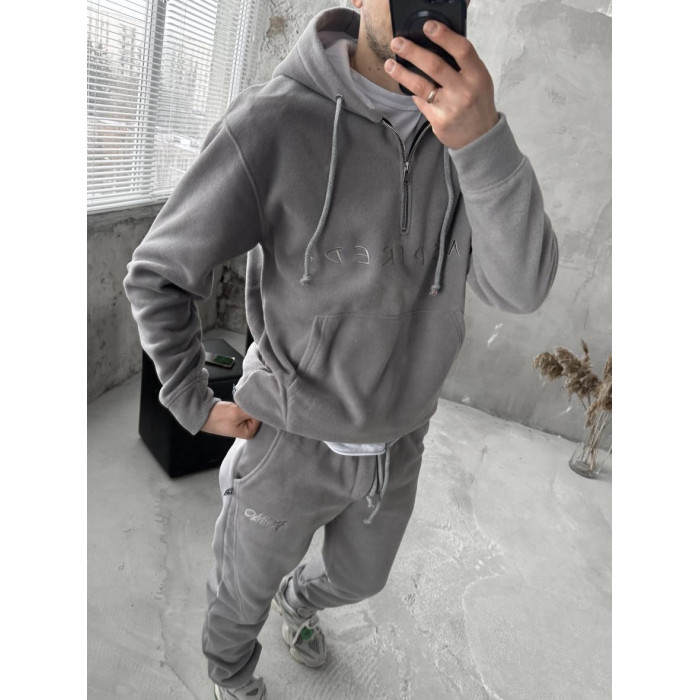 Флісовий oversize костюм з вишивкою