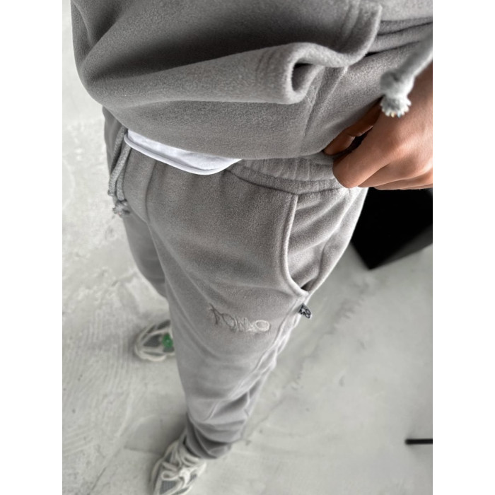 Флісовий oversize костюм з вишивкою