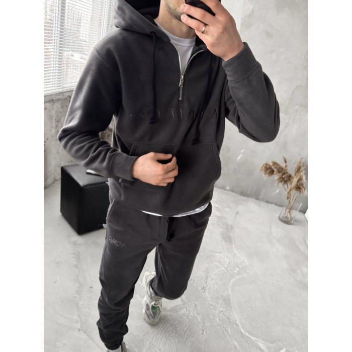 Флісовий oversize костюм з вишивкою