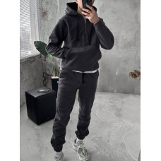 Флісовий oversize костюм з вишивкою