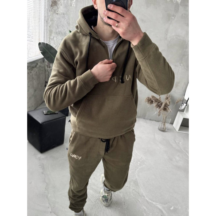 Флісовий oversize костюм з вишивкою