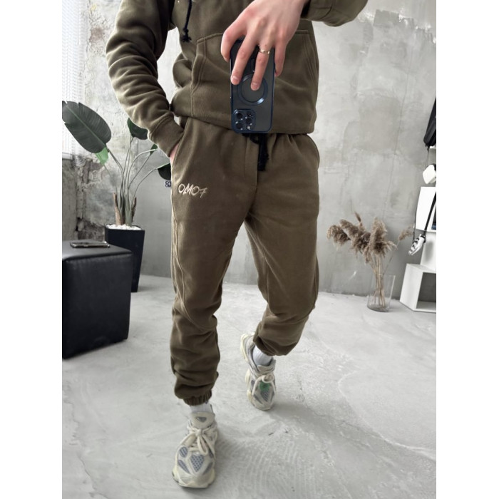 Флісовий oversize костюм з вишивкою