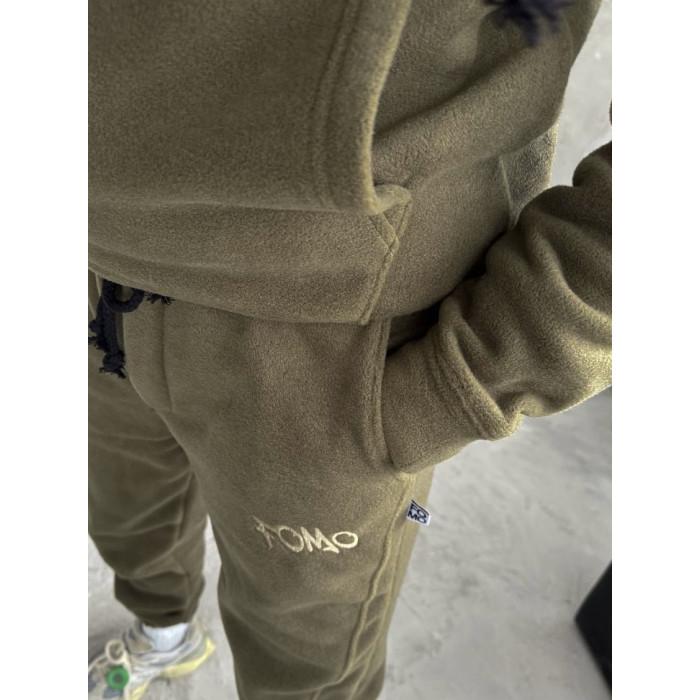 Флісовий oversize костюм з вишивкою