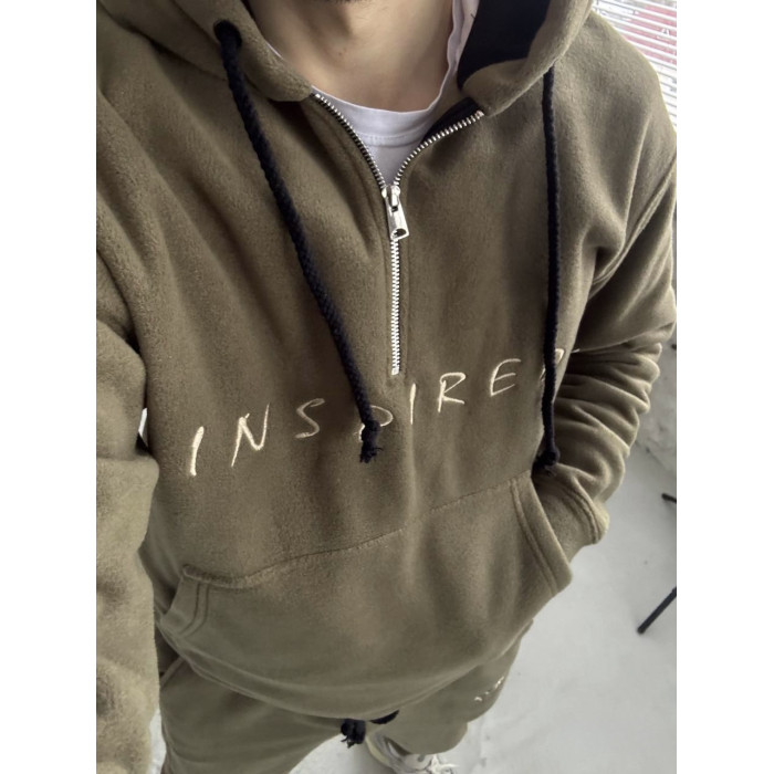 Флісовий oversize костюм з вишивкою