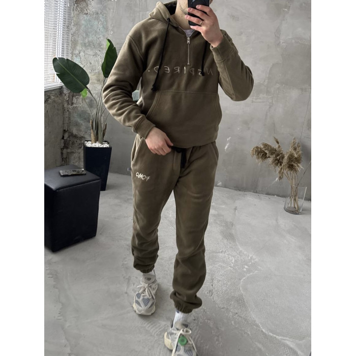 Флісовий oversize костюм з вишивкою