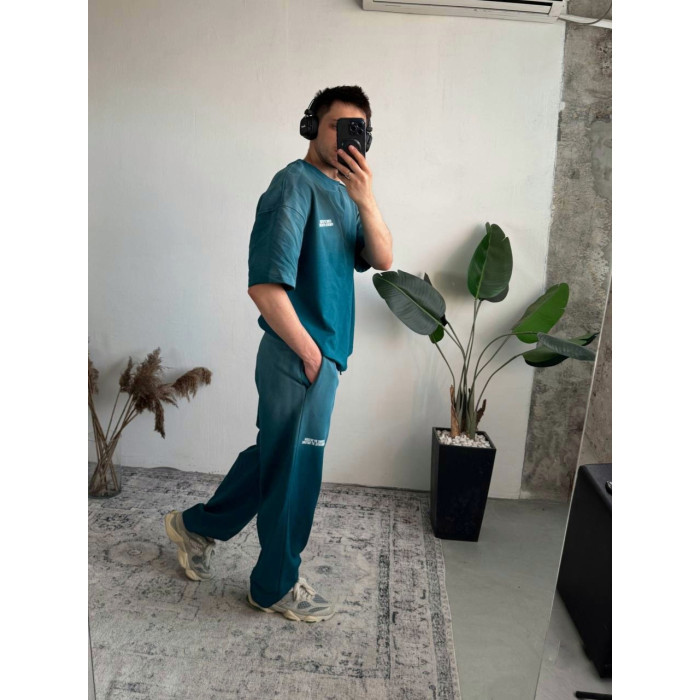 Літній oversize костюм з надписом