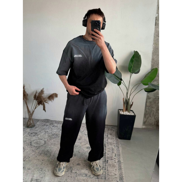 Літній oversize костюм з надписом