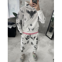 Oversize костюм на флісі з принтом