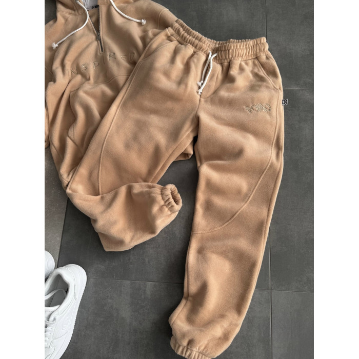 Флісовий oversize костюм з вишивкою