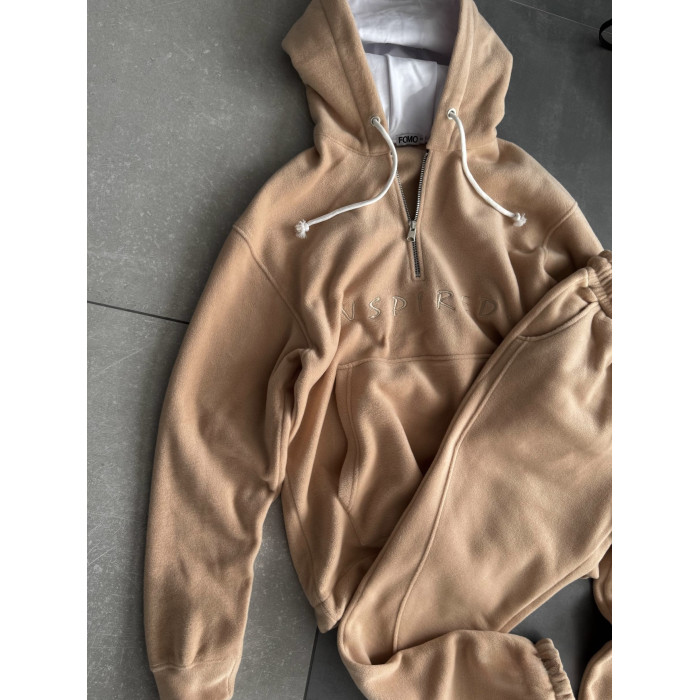 Флісовий oversize костюм з вишивкою