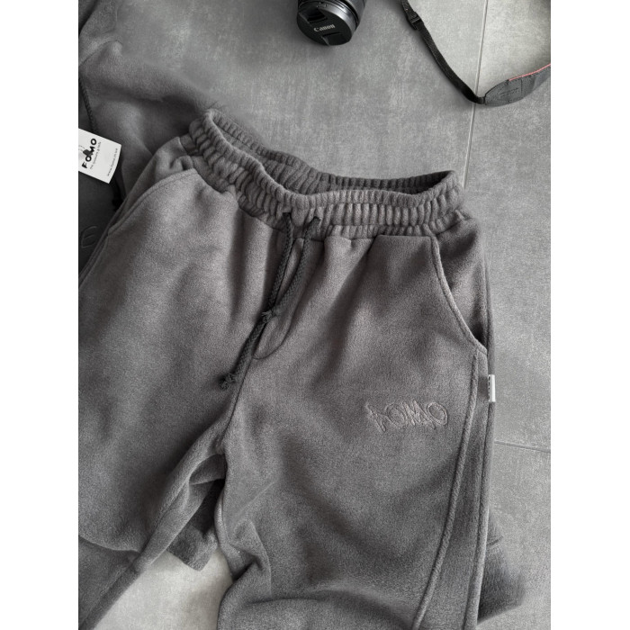 Флісовий oversize костюм з вишивкою
