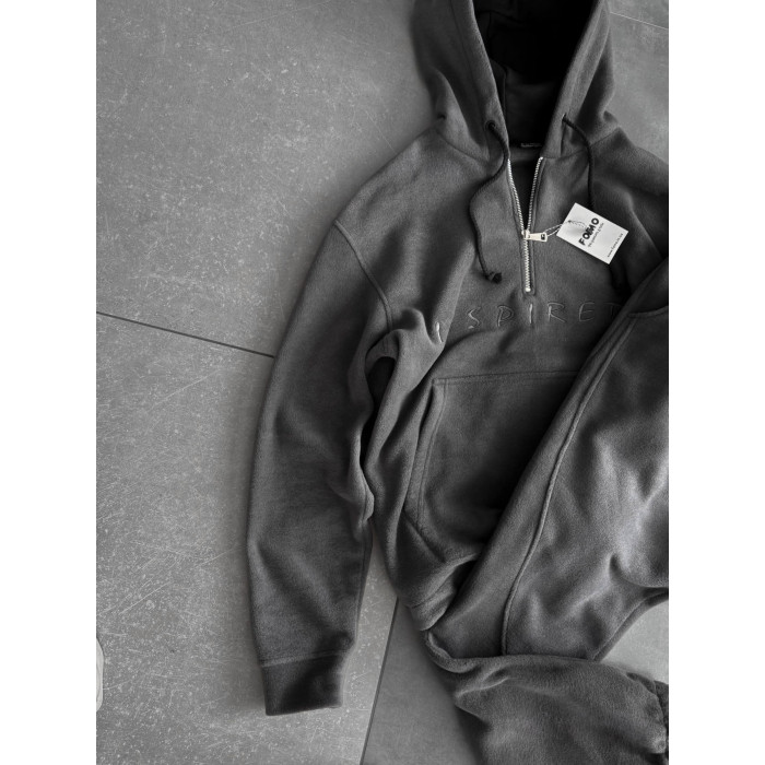 Флісовий oversize костюм з вишивкою