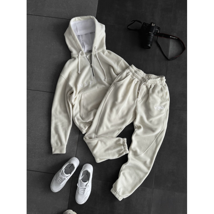 Флісовий oversize костюм з вишивкою