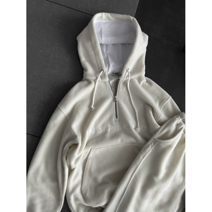 Флісовий oversize костюм з вишивкою