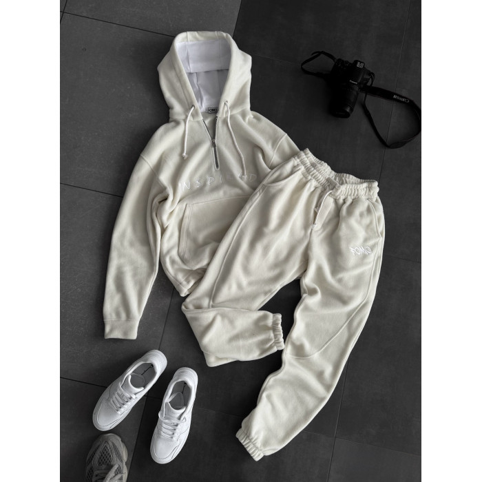 Флісовий oversize костюм з вишивкою