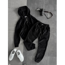 Флісовий oversize костюм з вишивкою
