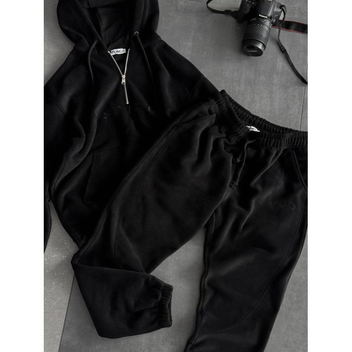 Флісовий oversize костюм з вишивкою