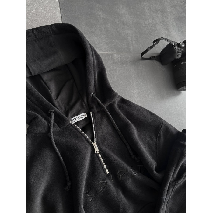 Флісовий oversize костюм з вишивкою