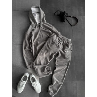 Флісовий oversize костюм з вишивкою