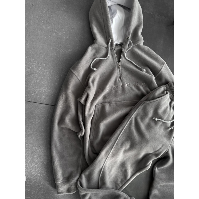 Флісовий oversize костюм з вишивкою