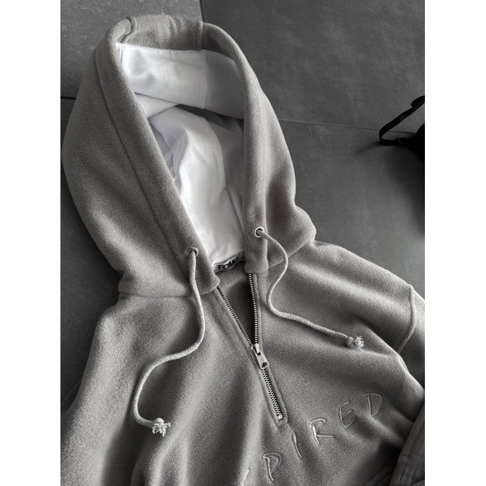 Флісовий oversize костюм з вишивкою
