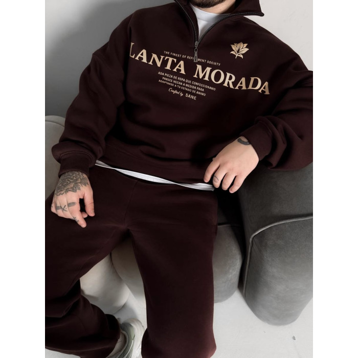 Спортивний костюм на флісі з принтом