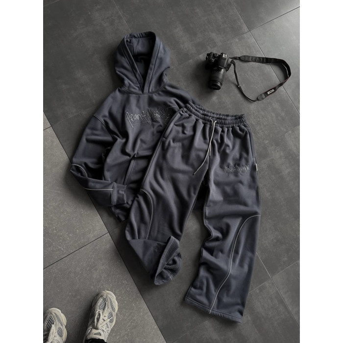 Oversize костюм з вишивкою