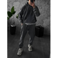 Oversize костюм з вивареної тканини