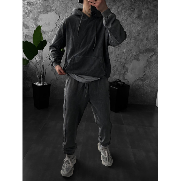 Oversize костюм з вивареної тканини