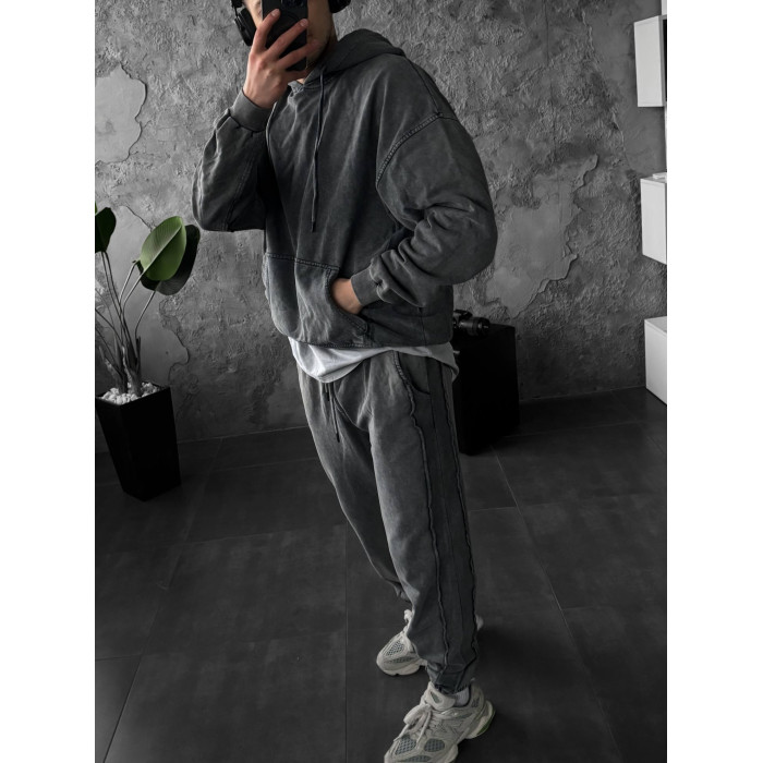Oversize костюм з вивареної тканини