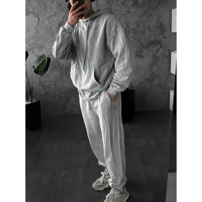 Oversize костюм з вивареної тканини