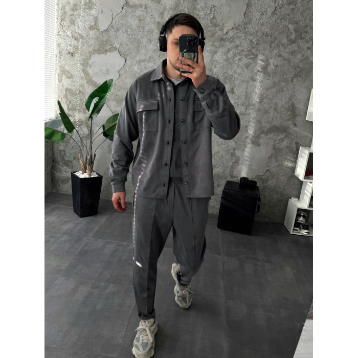 Oversize костюм з накладними кишенями