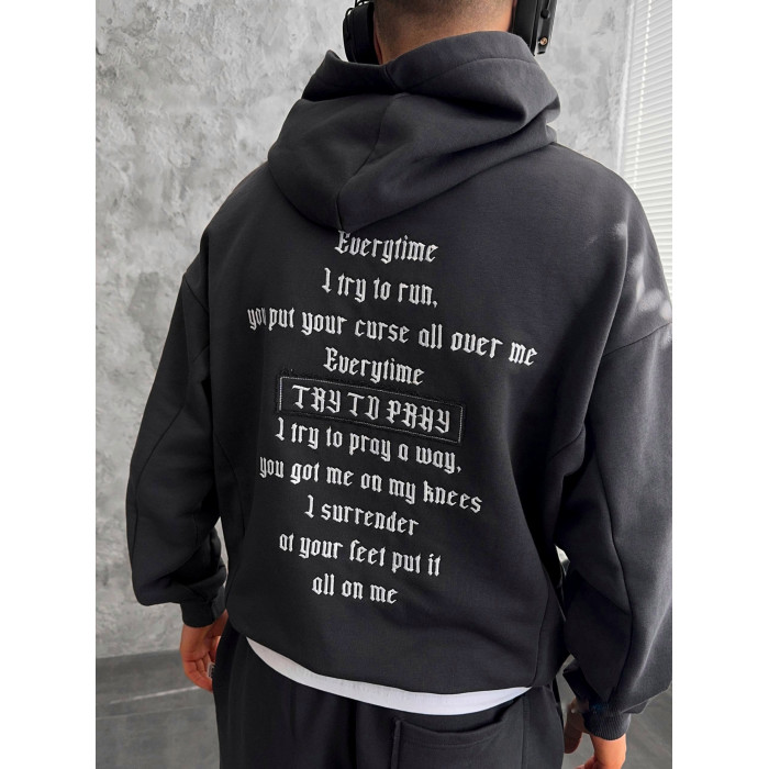 Oversize костюм з вишивкою