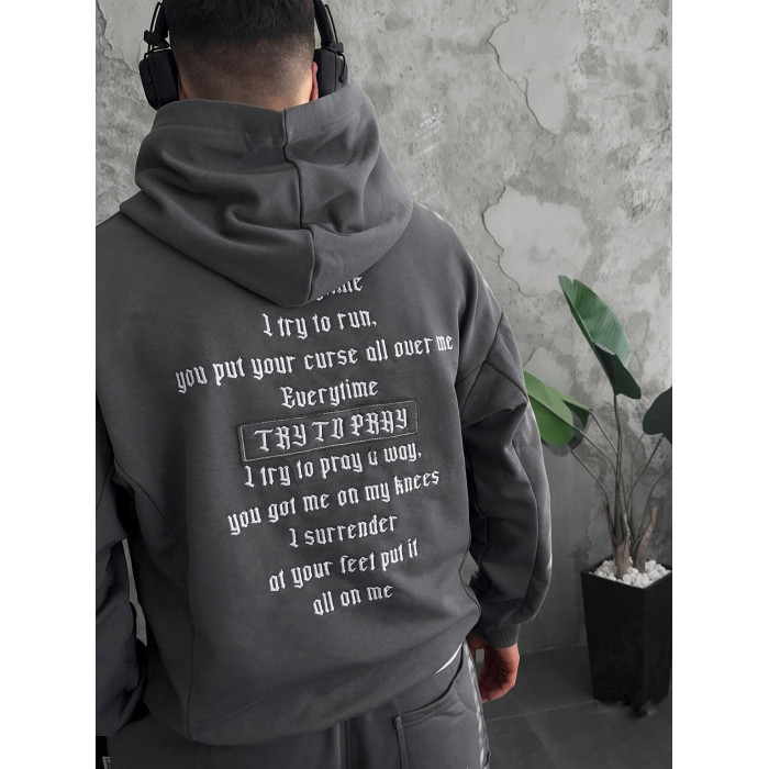 Oversize костюм з вишивкою