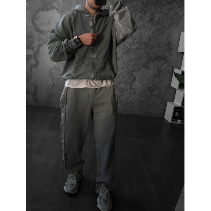 Oversize костюм з вивареної тканини