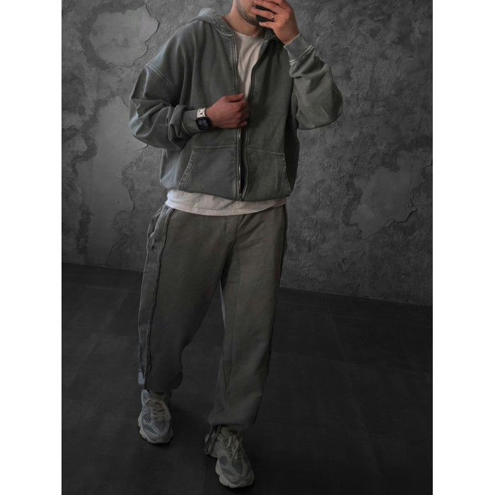 Oversize костюм з вивареної тканини