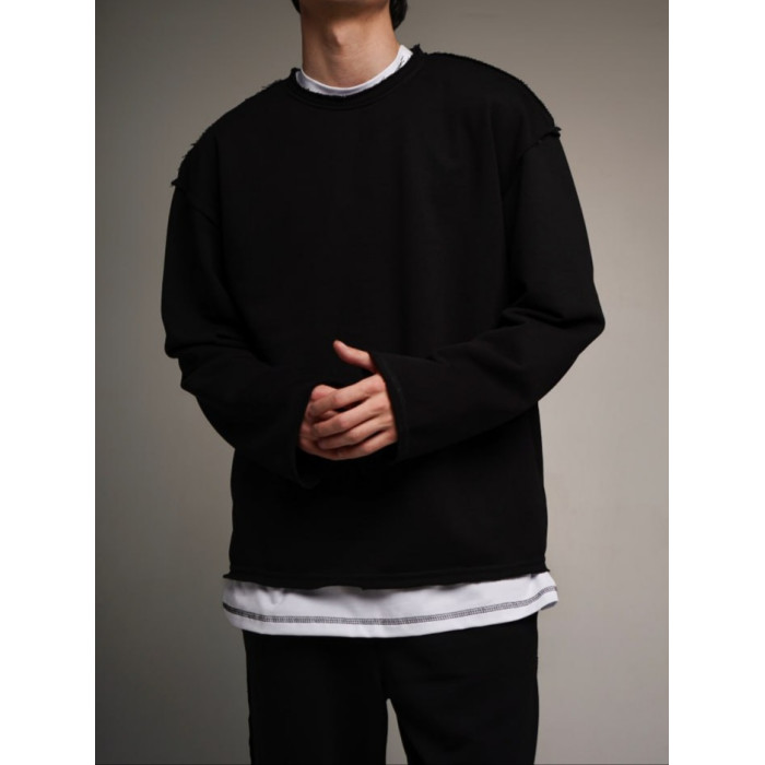 Oversize костюм з необробленими краями