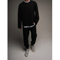 Oversize костюм з необробленими краями