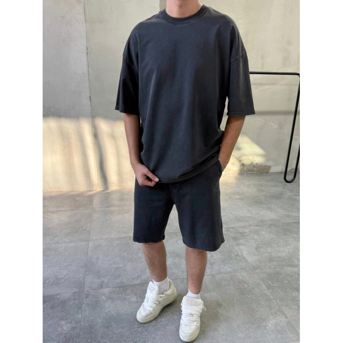 Oversize костюм з вивареної тканини