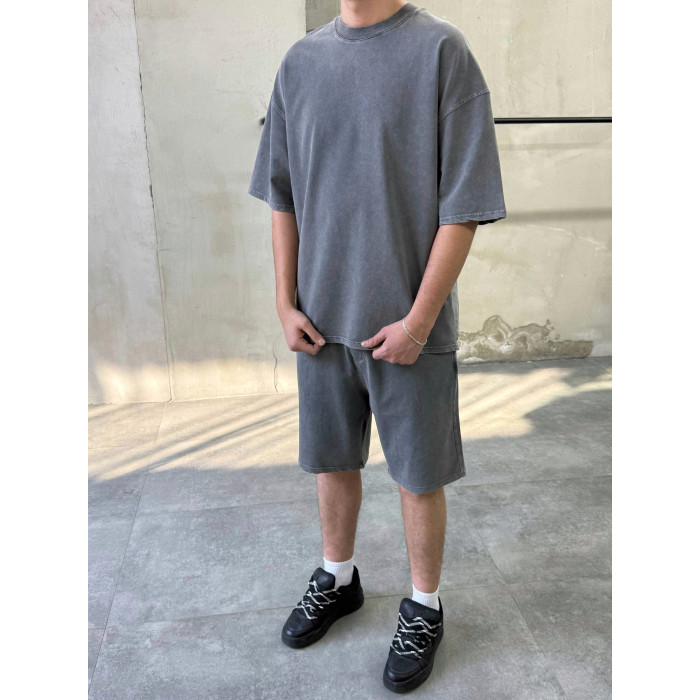 Oversize костюм з вивареної тканини