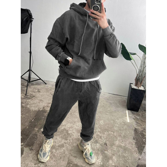 Oversize костюм з вивареної тканини