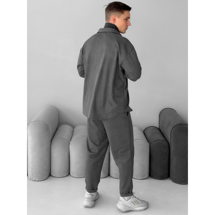 Замшевий oversize костюм