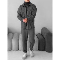 Замшевий oversize костюм