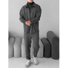 Замшевий oversize костюм