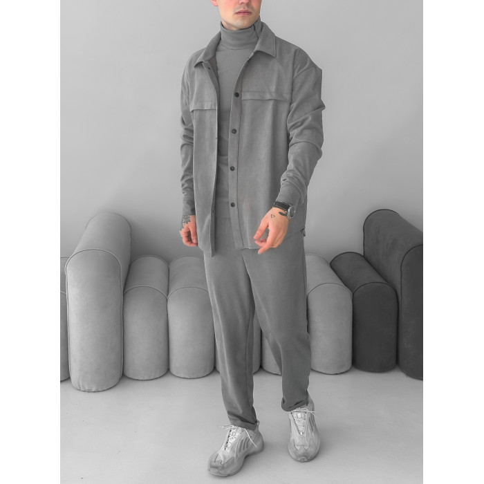 Замшевий oversize костюм