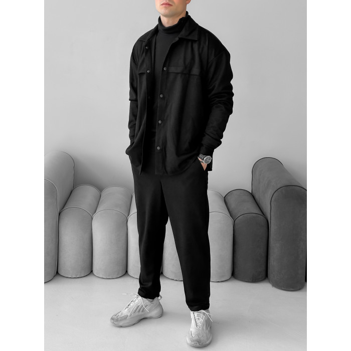 Замшевий oversize костюм